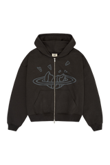 BROKEN PLANET MARKET ZIP UP HOODIE ‘BLACK’